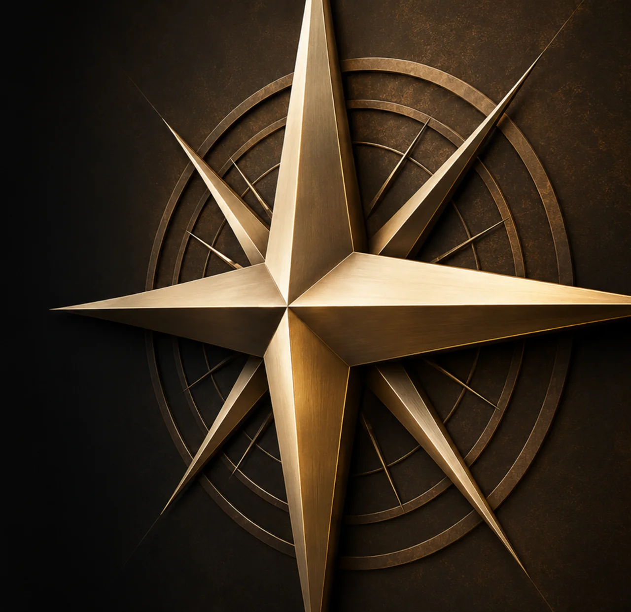 The NorthStar Compass™ — the gold compass rose that guides every NorthStar Logistics Management™ recommendation